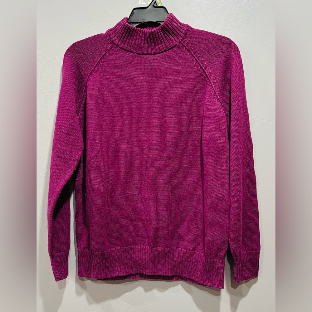 JEANNE PIERRE Plum Turtleneck Sweater
